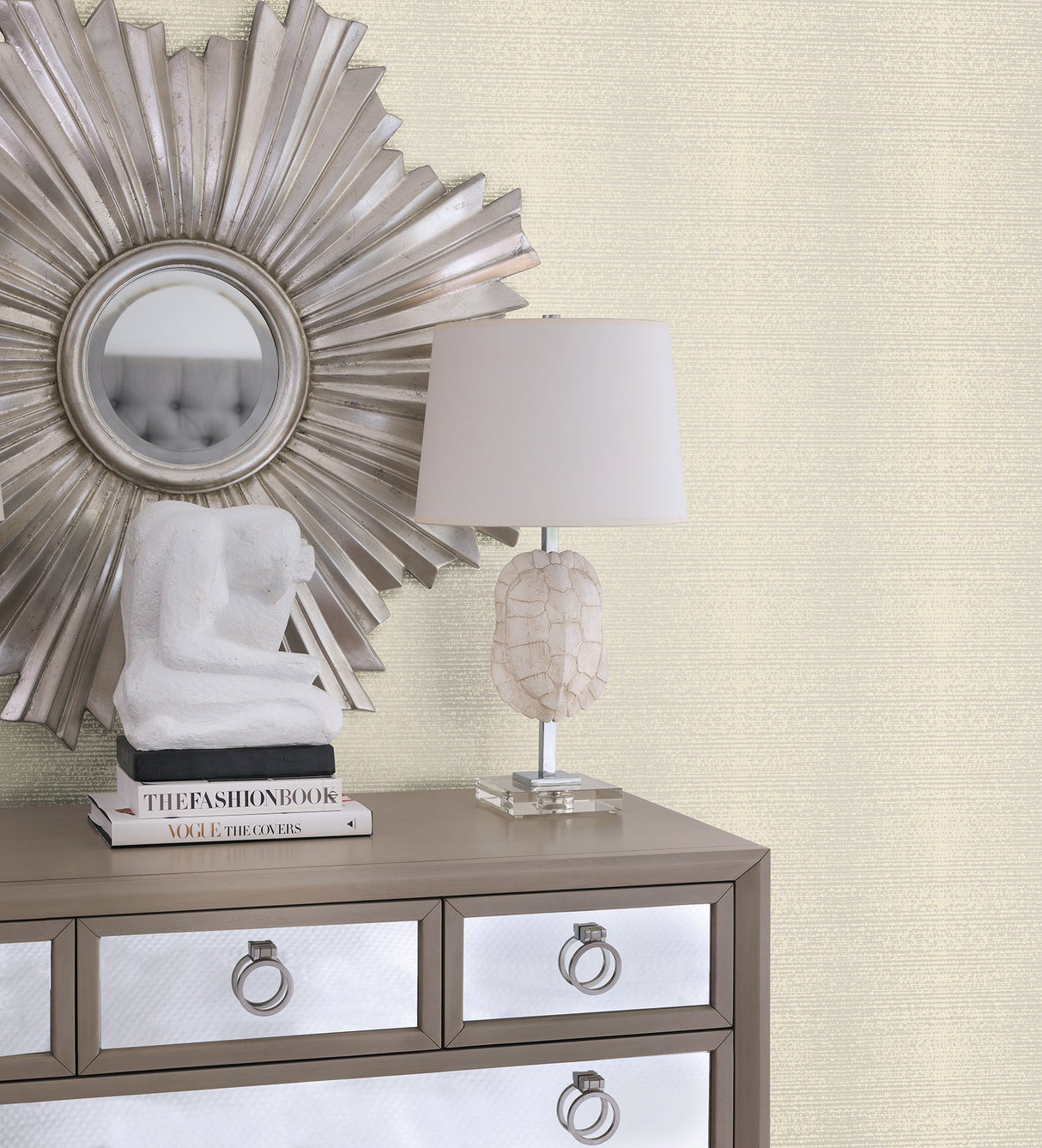 Kenneth James 2671-87307 Myth Champagne Beaded Texture Wallpaper