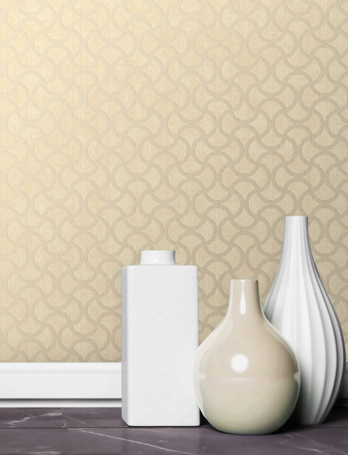 Decorline 2683-23012 Scale Gold Geometric Wallpaper