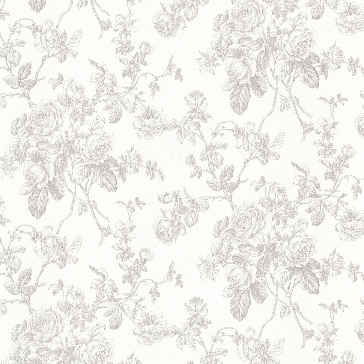 Brewster 2686-21502 Annie Grey Floral Wallpaper