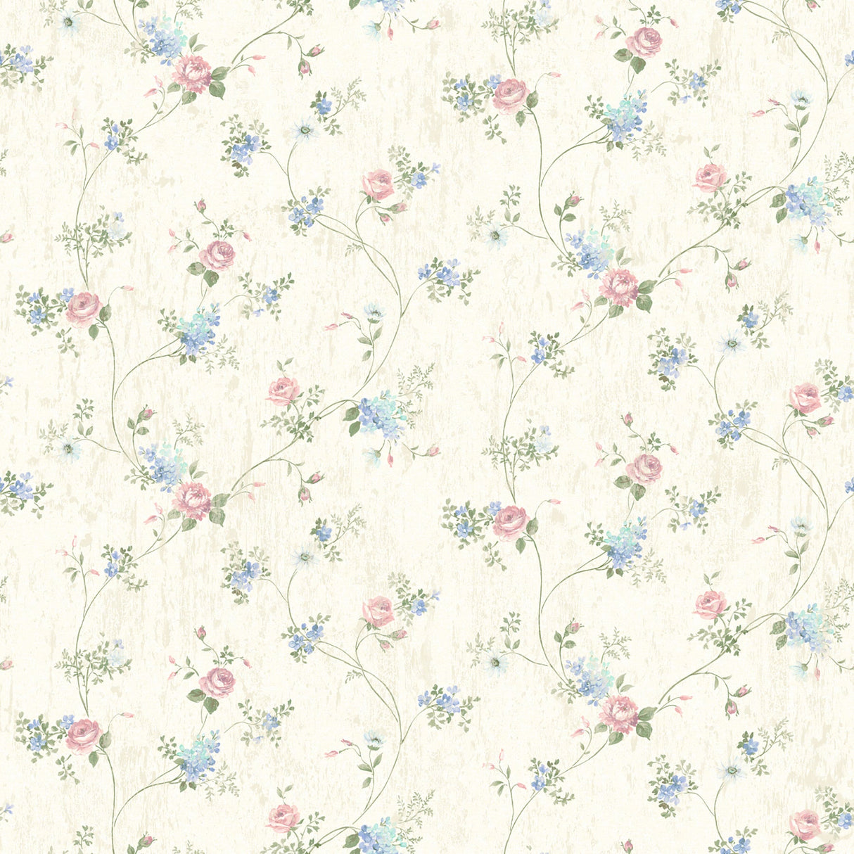 Brewster 2686-97094 Persimone Periwinkle Floral Vine Wallpaper