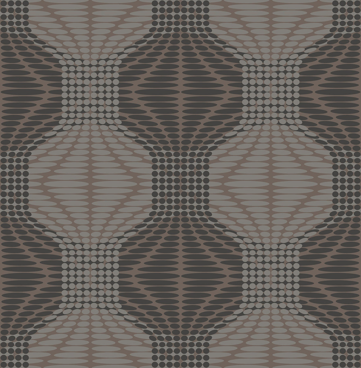 A-Street Prints 2697-22634 Optic Brown Geometric Wallpaper