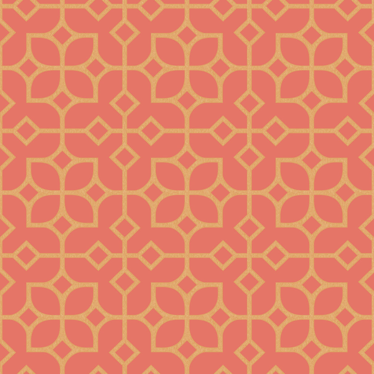 A-Street Prints 2697-78021 Maze Orange Tile Wallpaper