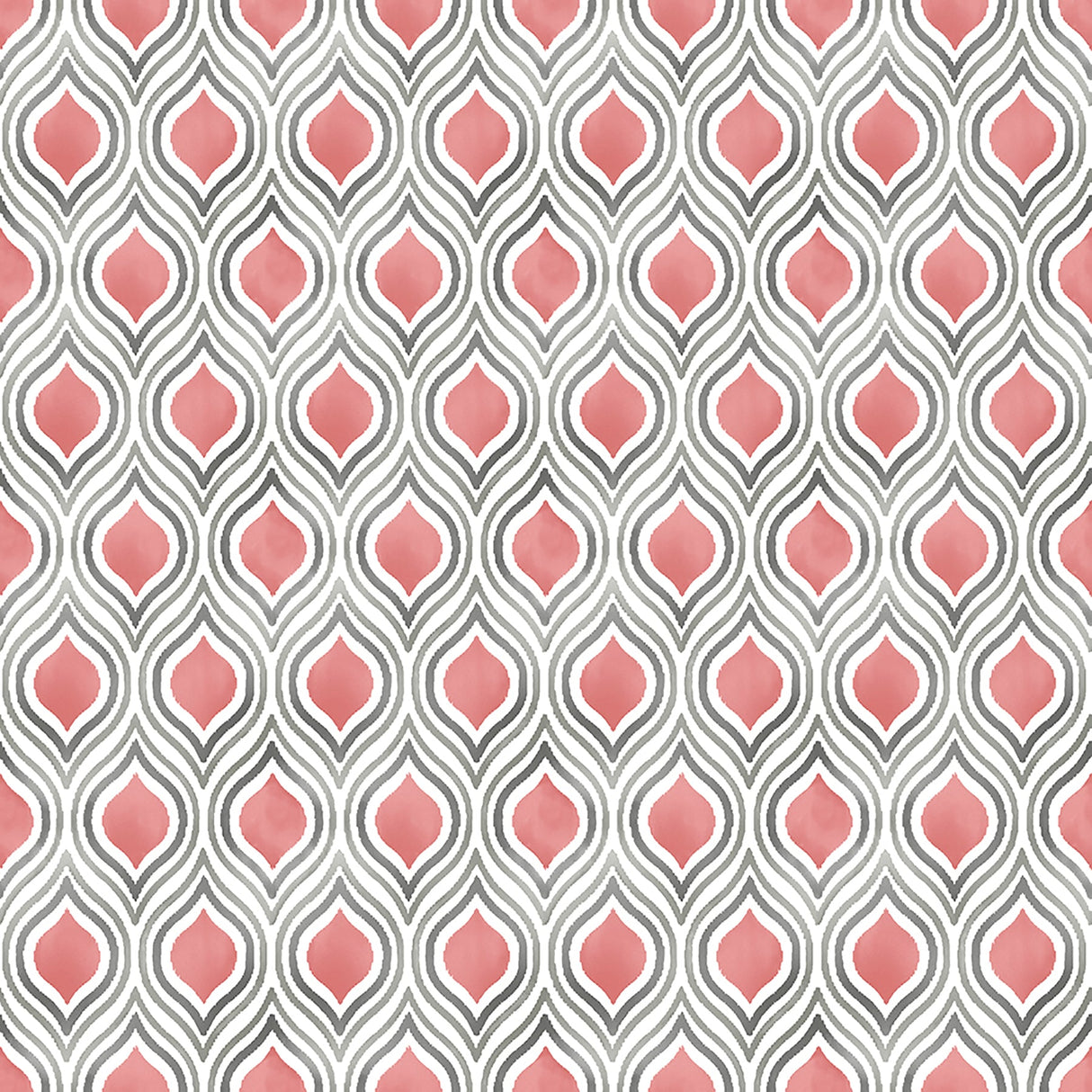 A-Street Prints 2702-22702 Plume Coral Ogee Wallpaper