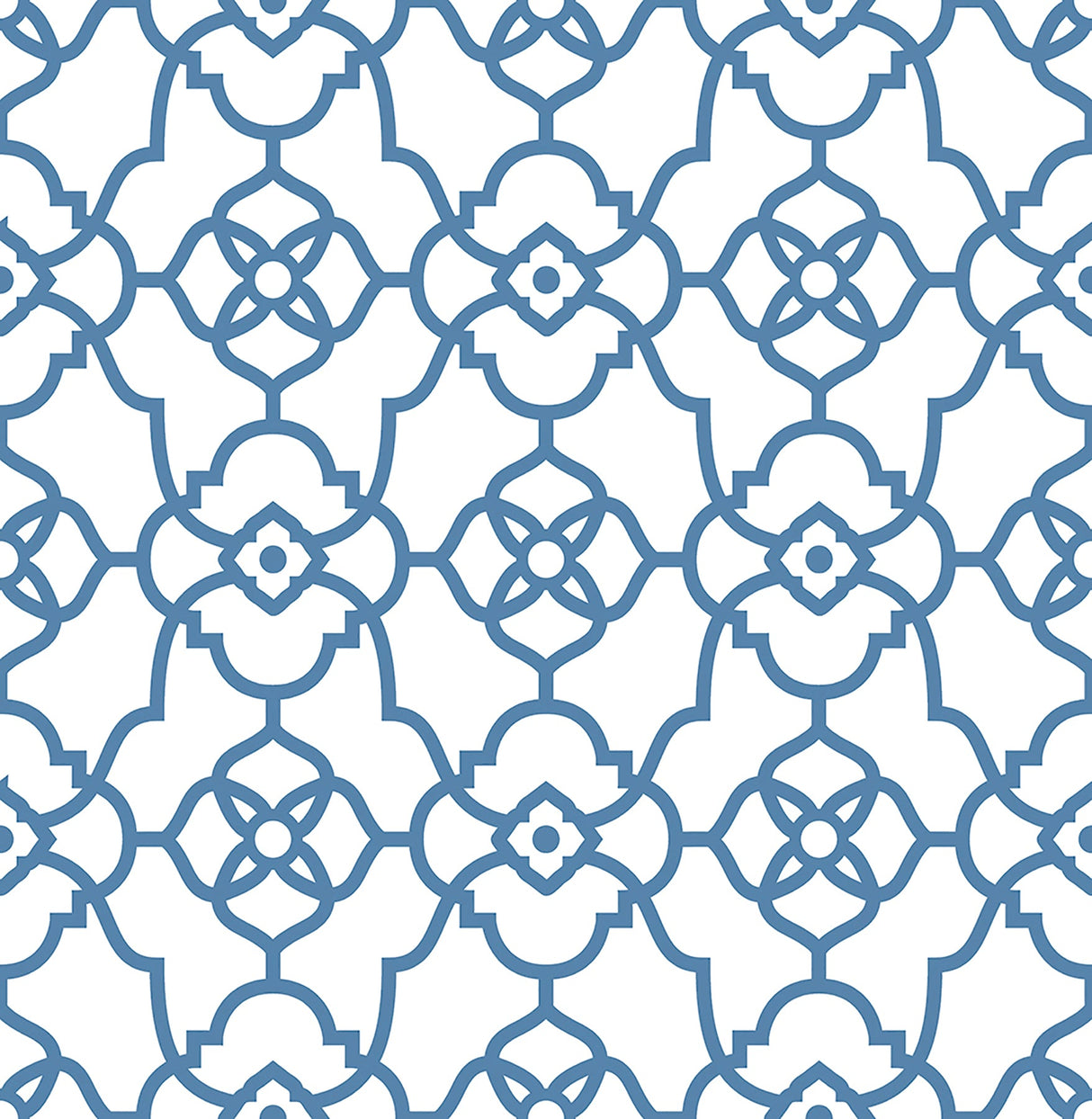 A-Street Prints 2702-22718 Atrium Blue Trellis Wallpaper