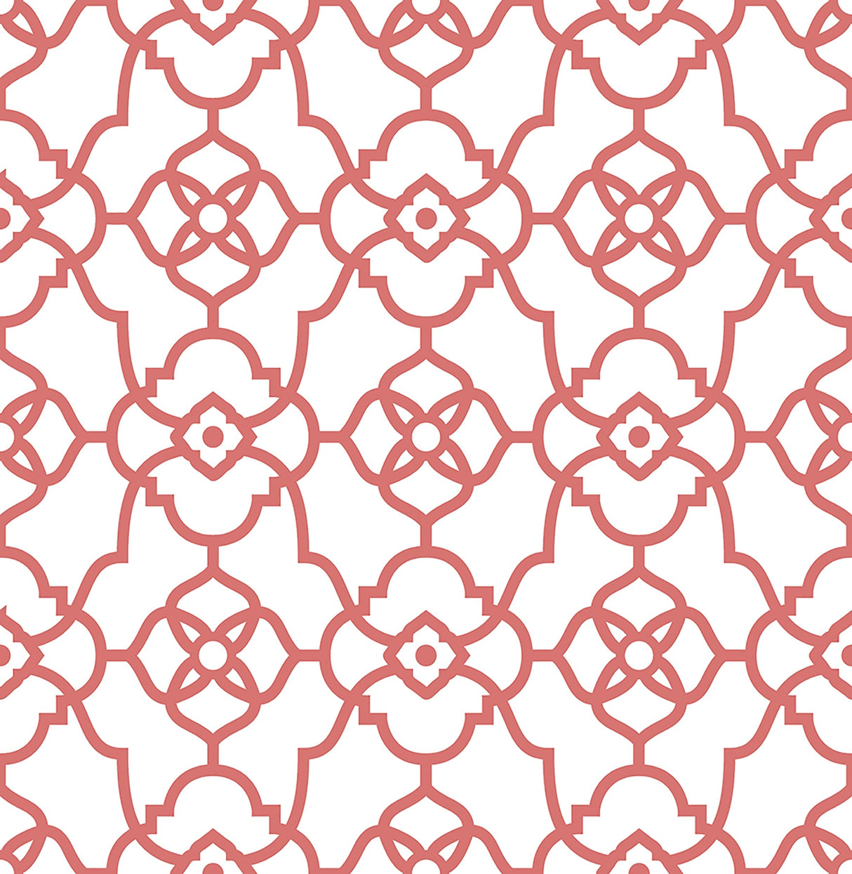A-Street Prints 2702-22719 Atrium Coral Trellis Wallpaper