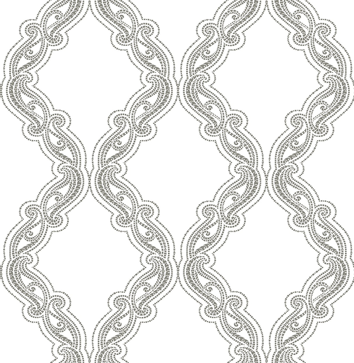 A-Street Prints 2702-22726 Harmony Grey Ogee Wallpaper