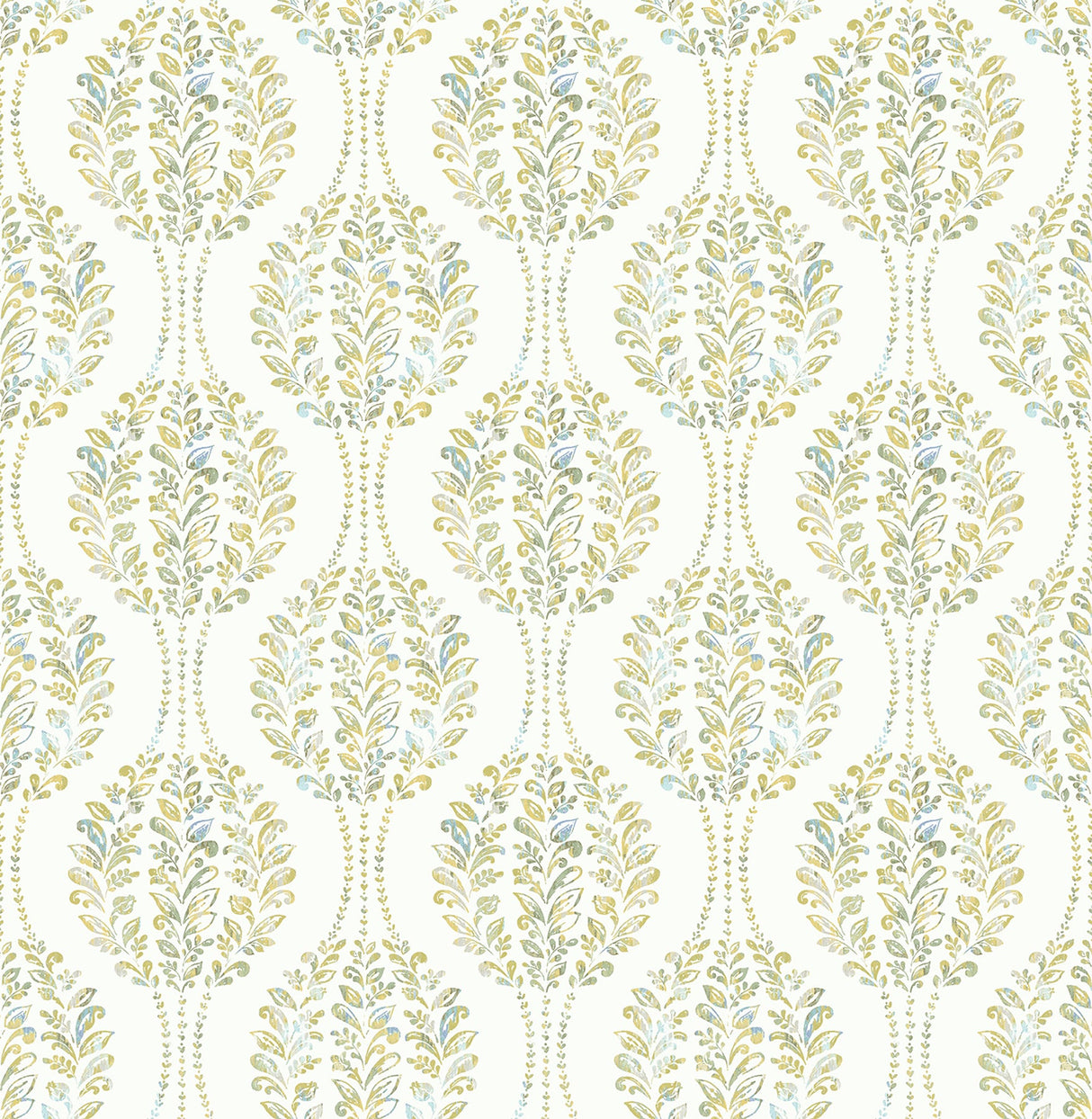 A-Street Prints 2702-22739 Versailles Green Botanical Geometric Wallpaper