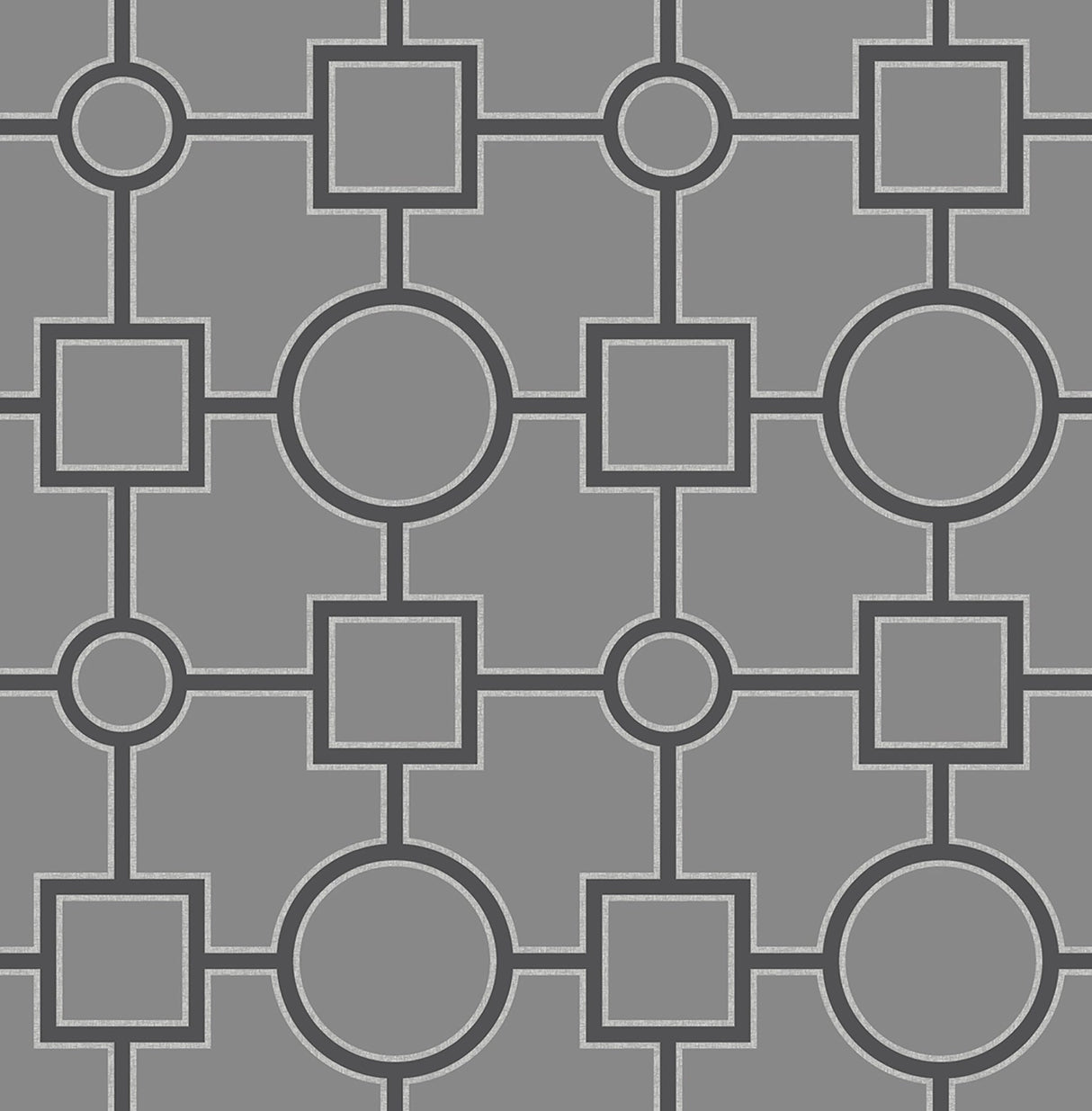 Brewster 2704-21806 Matrix Black Geometric Wallpaper