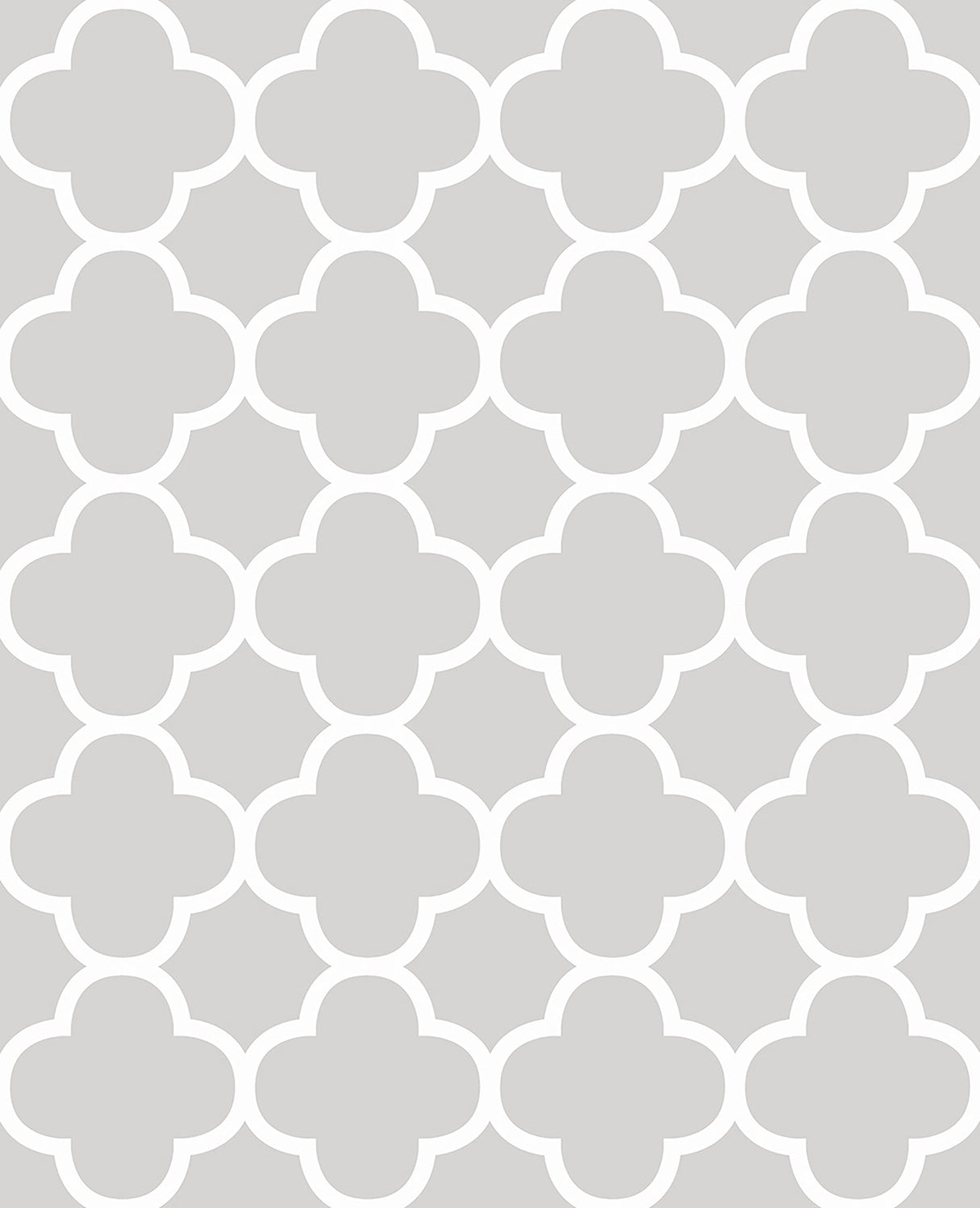 Brewster 2704-21856 Origin Grey Quatrefoil Wallpaper