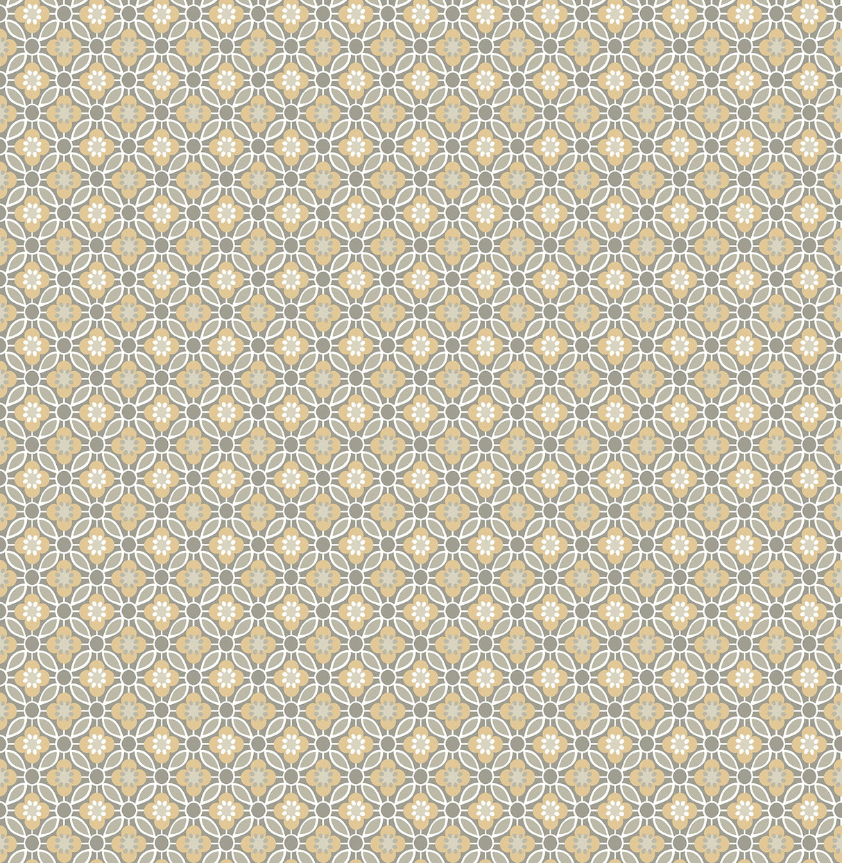 Brewster 2704-22247 Audra Mustard Floral Wallpaper
