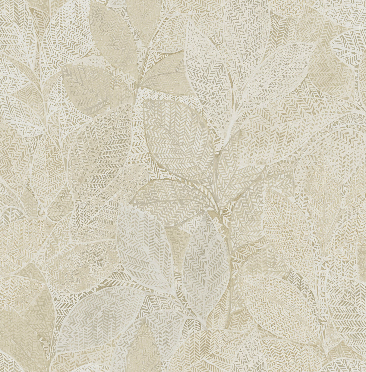 Brewster 2704-22671 Niabi Gold Leaves Wallpaper