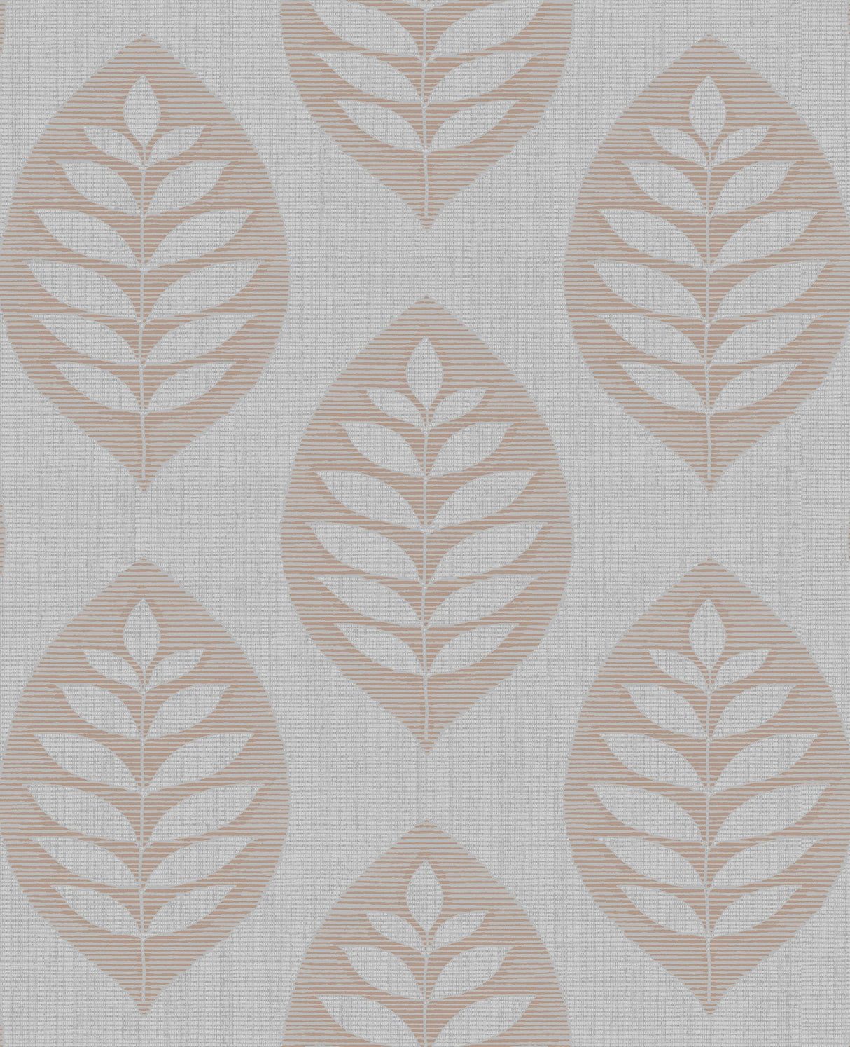 Brewster 2734-42434 Harstad Grey Leaf Wallpaper
