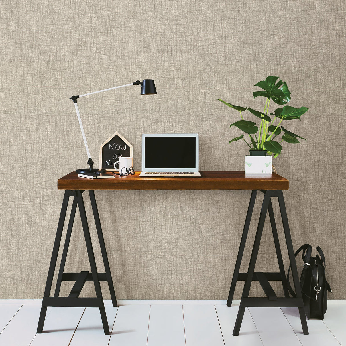 Warner Textures 2741-6044 Halin Khaki Cross Hatch Wallpaper