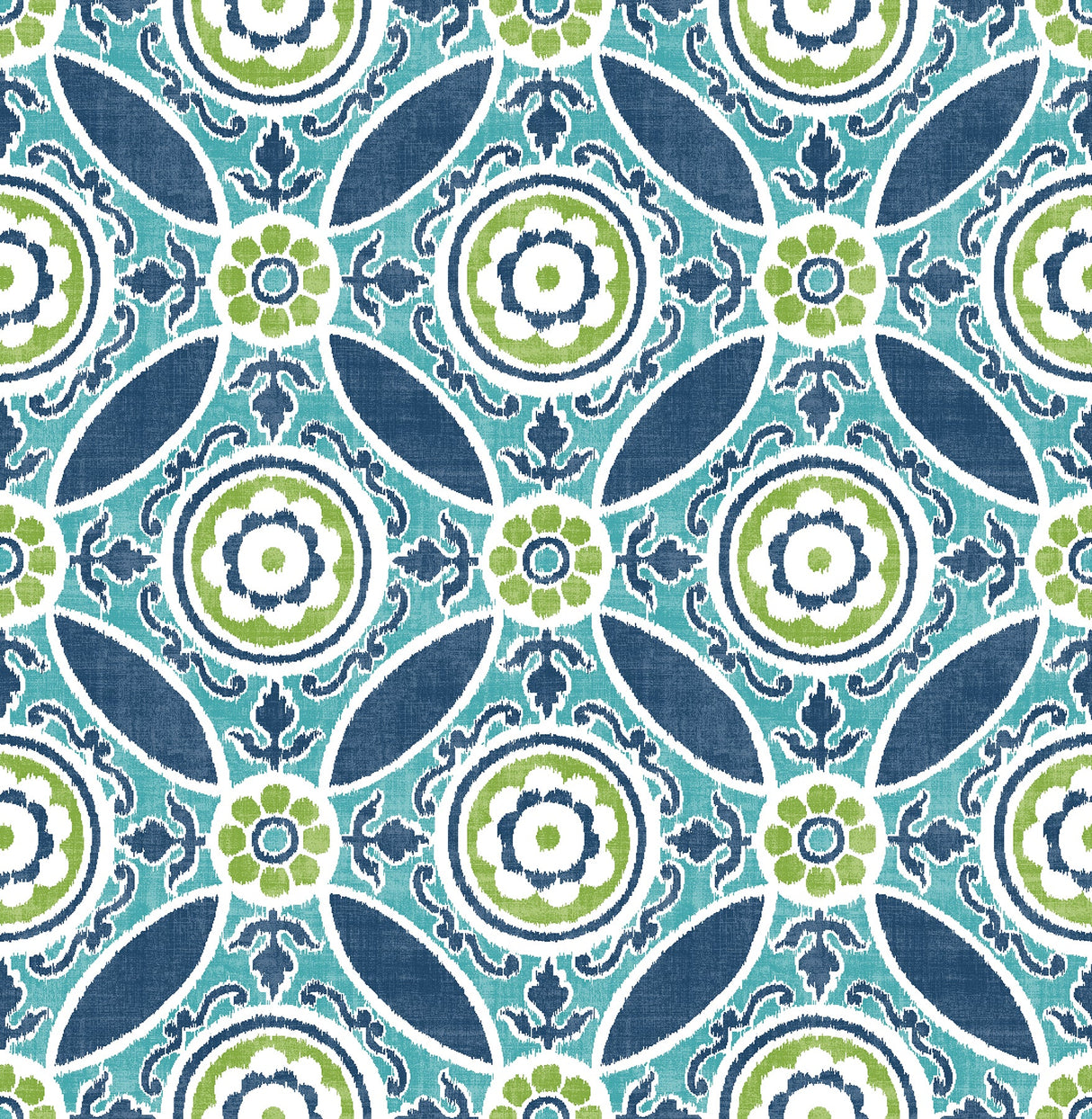 A-Street Prints 2744-24115 Maya Teal Medallion Wallpaper