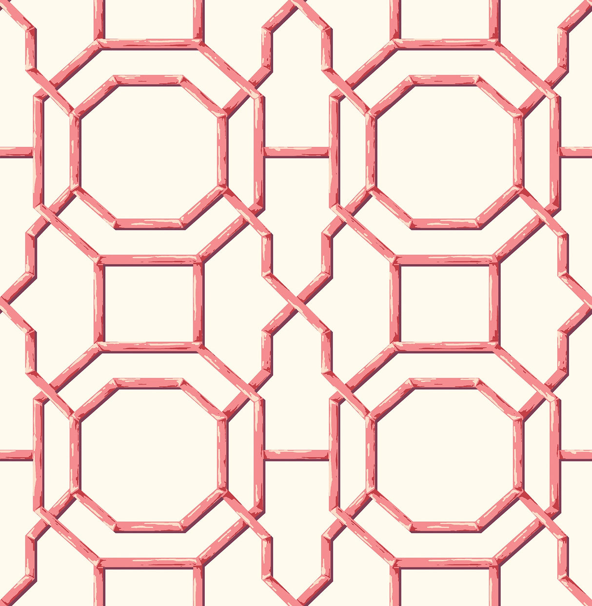 A-Street Prints 2744-24152 Summer Coral Trellis Wallpaper