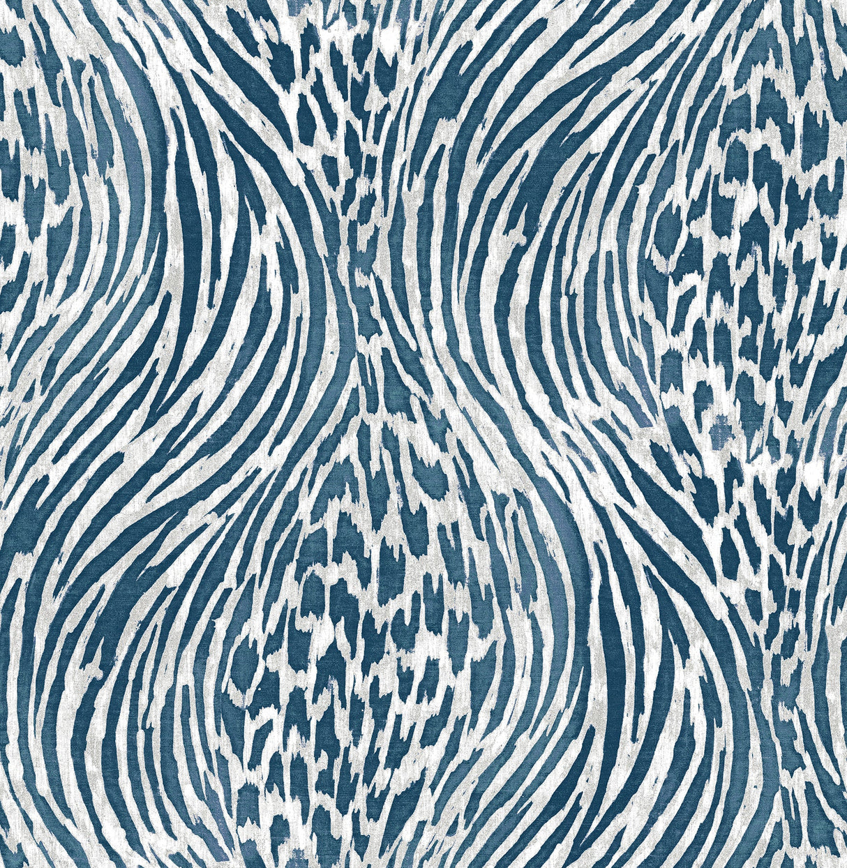 A-Street Prints 2763-24205 Splendid Blue Animal Print Wallpaper