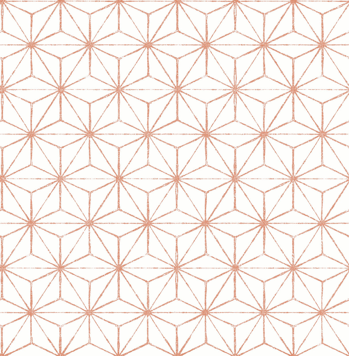 A-Street Prints 2764-24313 Orion Coral Geometric Wallpaper