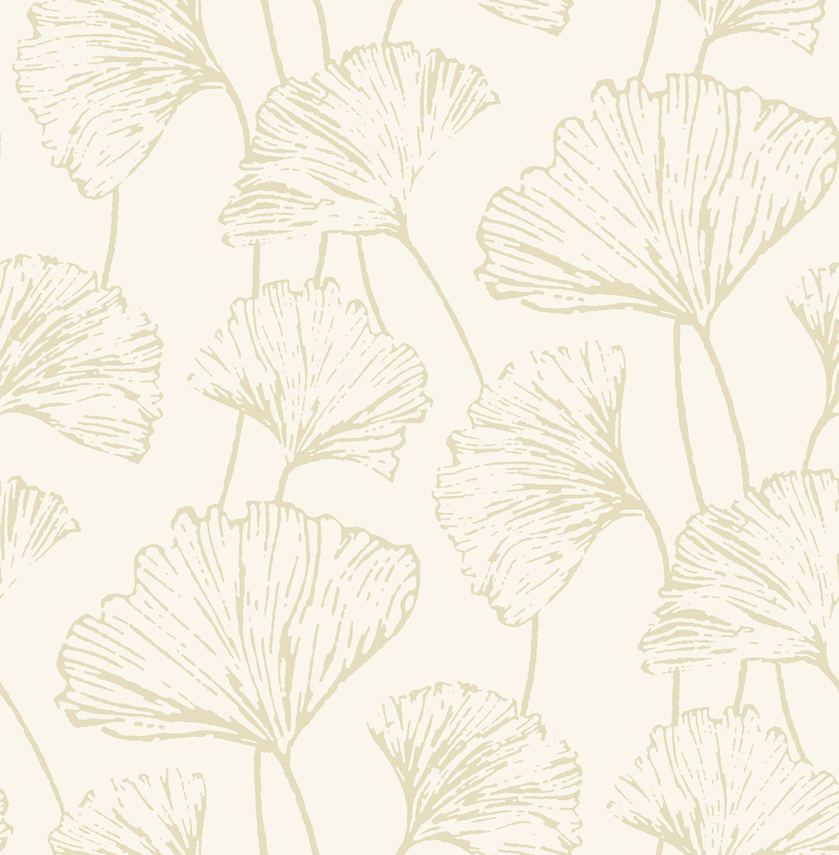 A-Street Prints 2764-24316 Reverie Gold Ginkgo Wallpaper