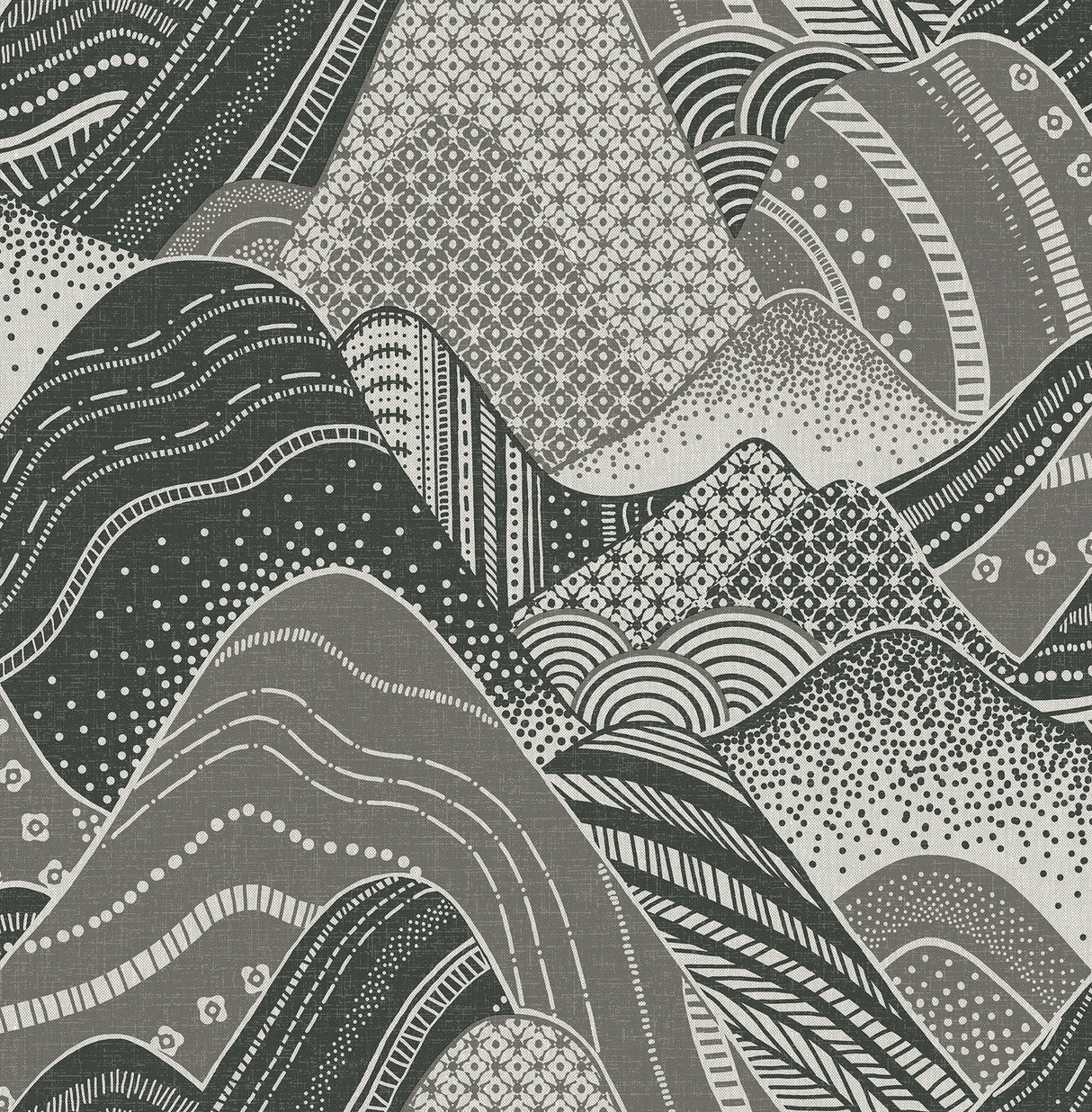 A-Street Prints 2764-24331 Meru Dark Grey Mountain Wallpaper