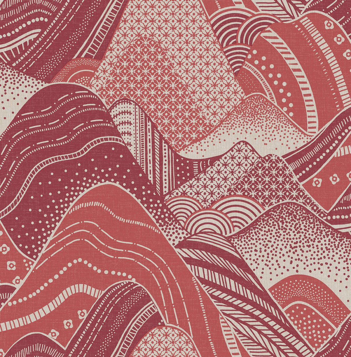 A-Street Prints 2764-24332 Meru Red Mountain Wallpaper