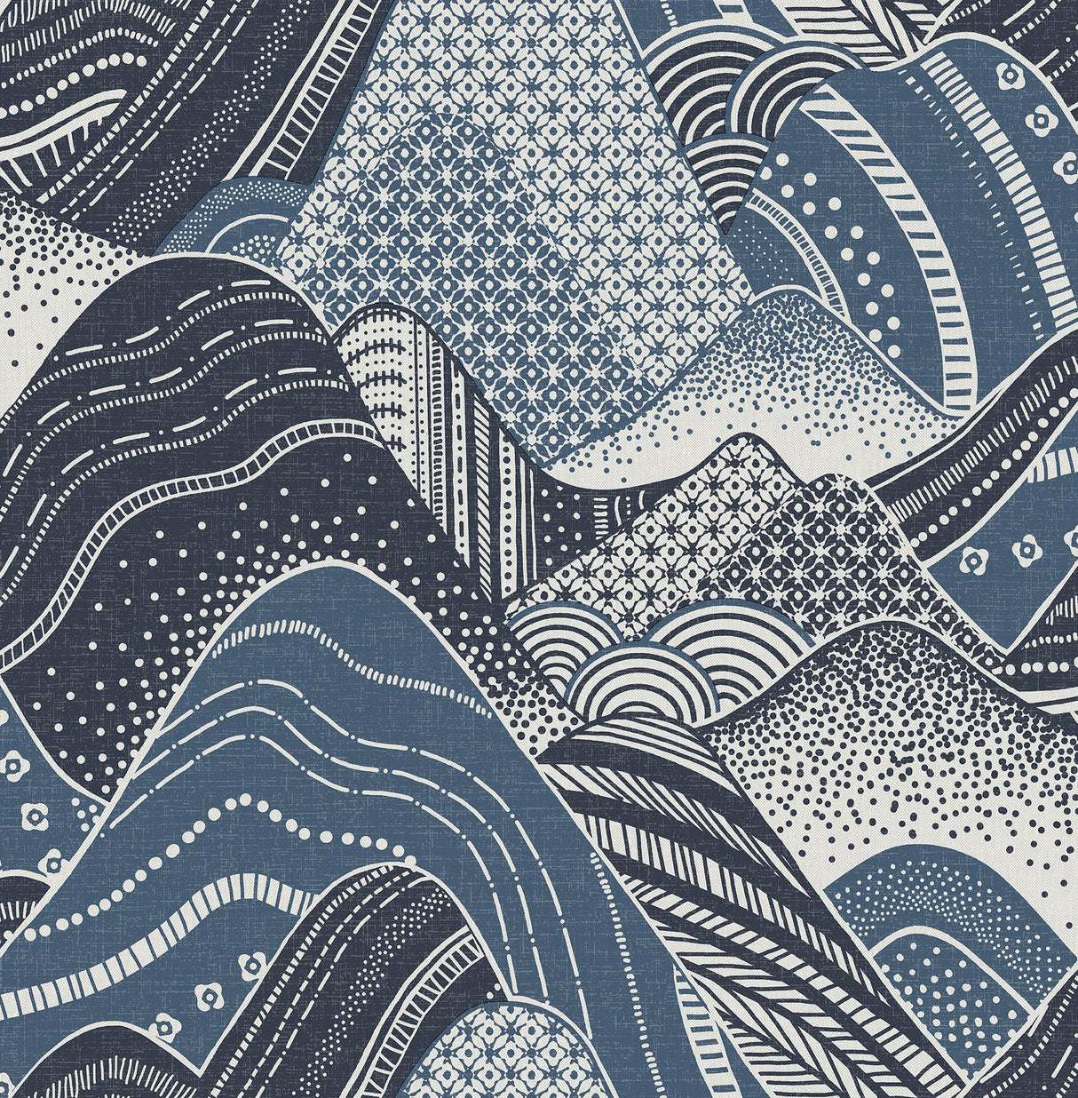 A-Street Prints 2764-24333 Meru Navy Mountain Wallpaper