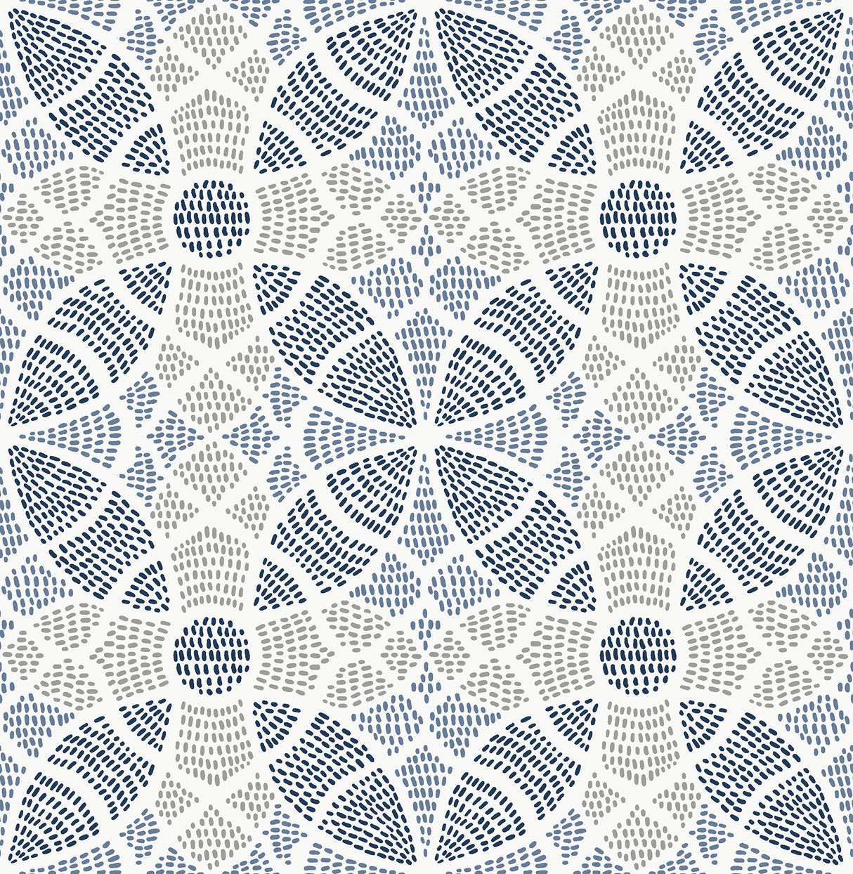 A-Street Prints 2764-24335 Zazen Blue Geometric Wallpaper