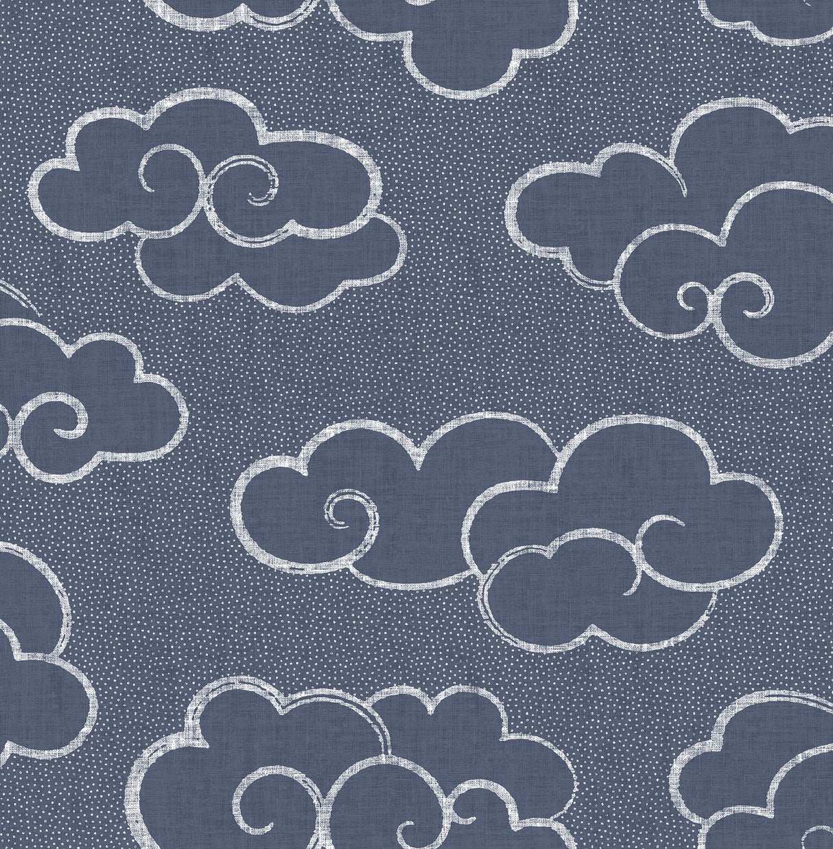 A-Street Prints 2764-24347 Skylark Navy Cloud Wallpaper