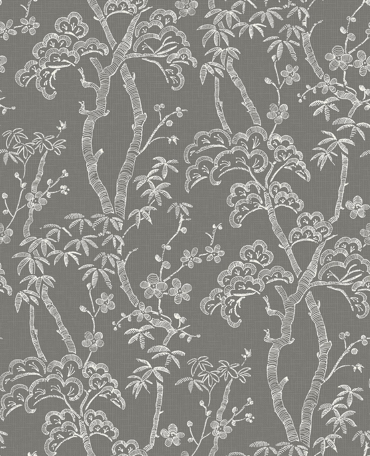 A-Street Prints 2764-24351 Bonsai Grey Tree Wallpaper