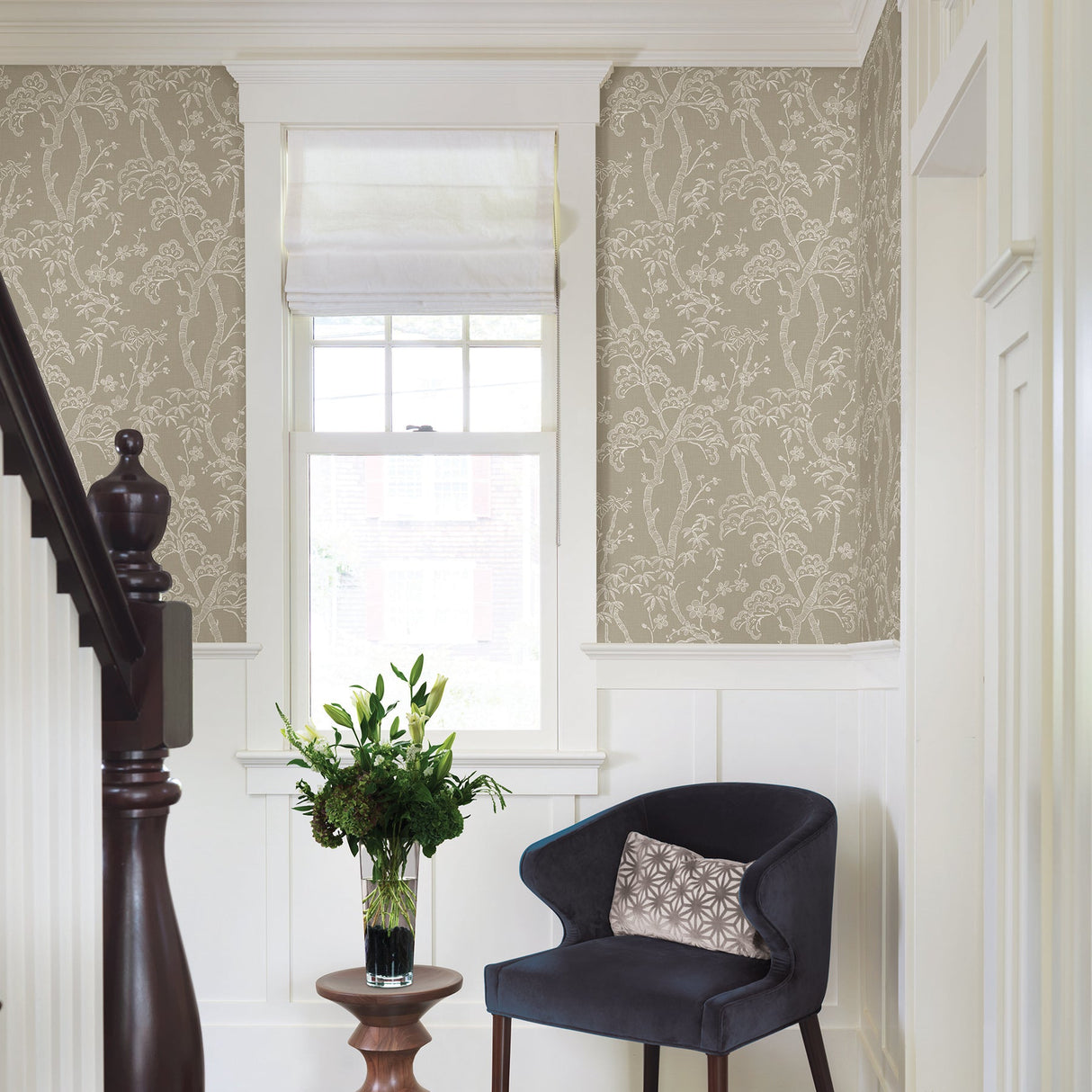 A-Street Prints 2764-24353 Bonsai Tan Tree Wallpaper