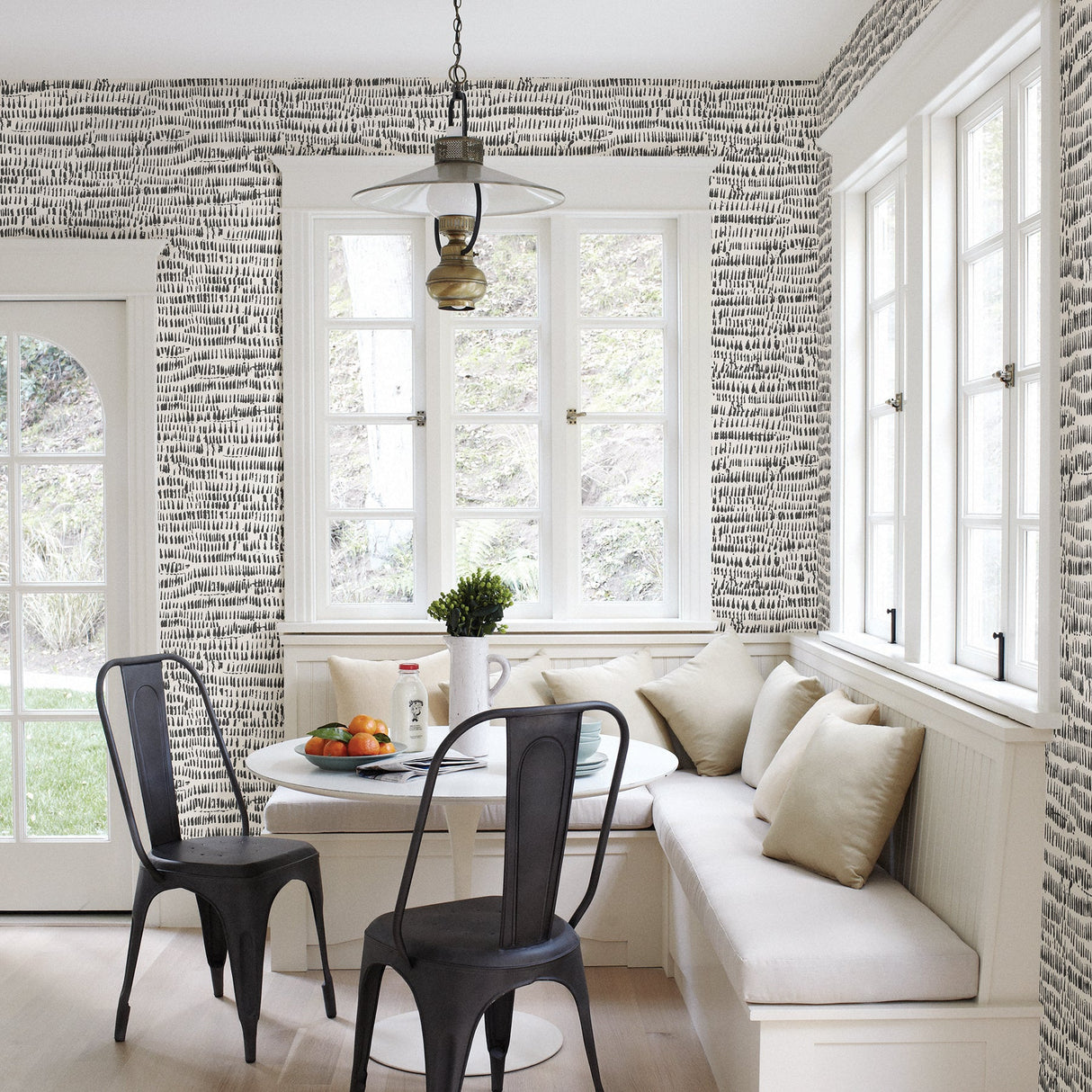 A-Street Prints 2764-24354 Runes Charcoal Brushstrokes Wallpaper