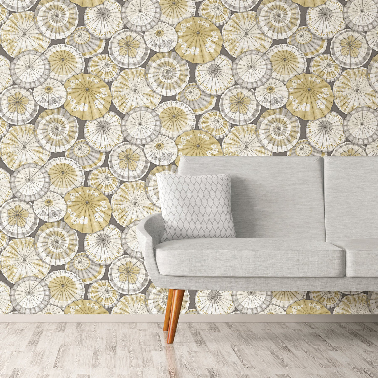 A-Street Prints 2764-24358 Mikado Ochre Parasol Wallpaper