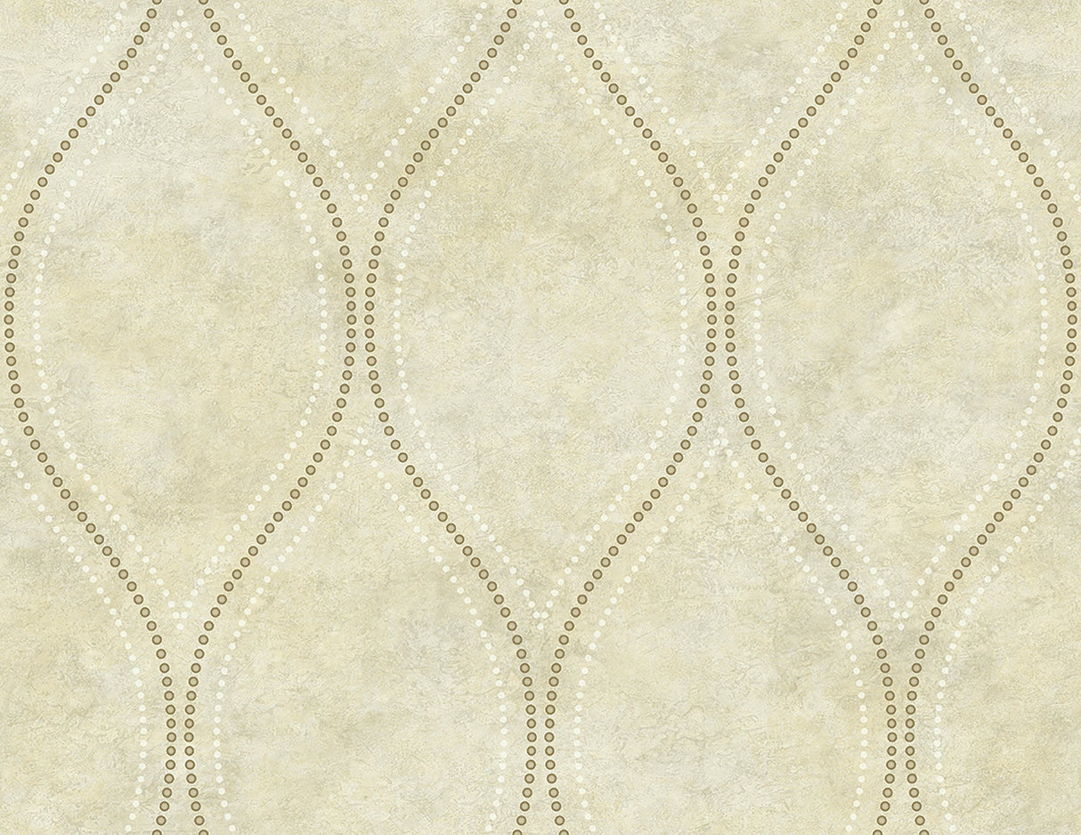 Kenneth James 2765-BW40207 Eira Beige Marble Ogee Wallpaper
