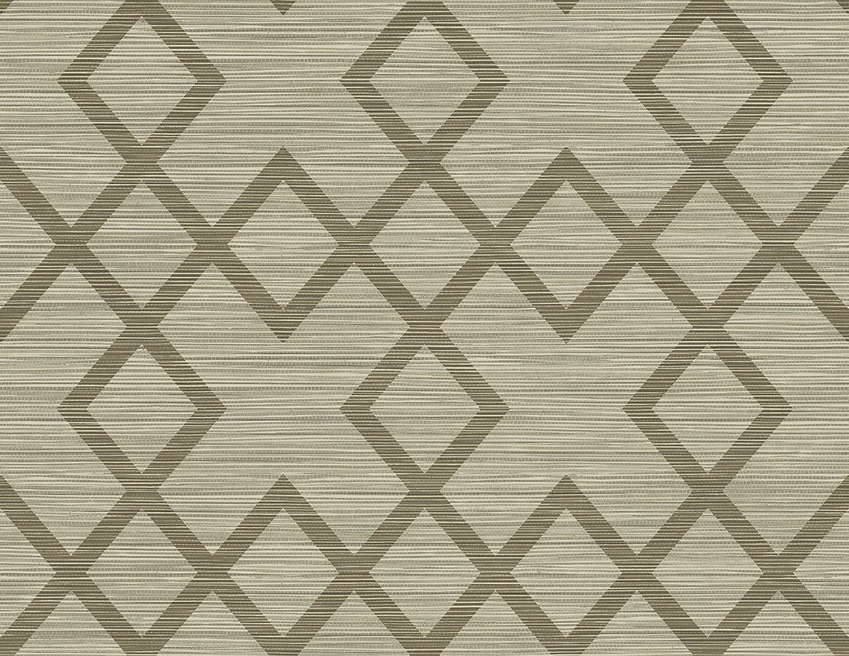Kenneth James 2765-BW40406 Vana Brown Woven Diamond Wallpaper