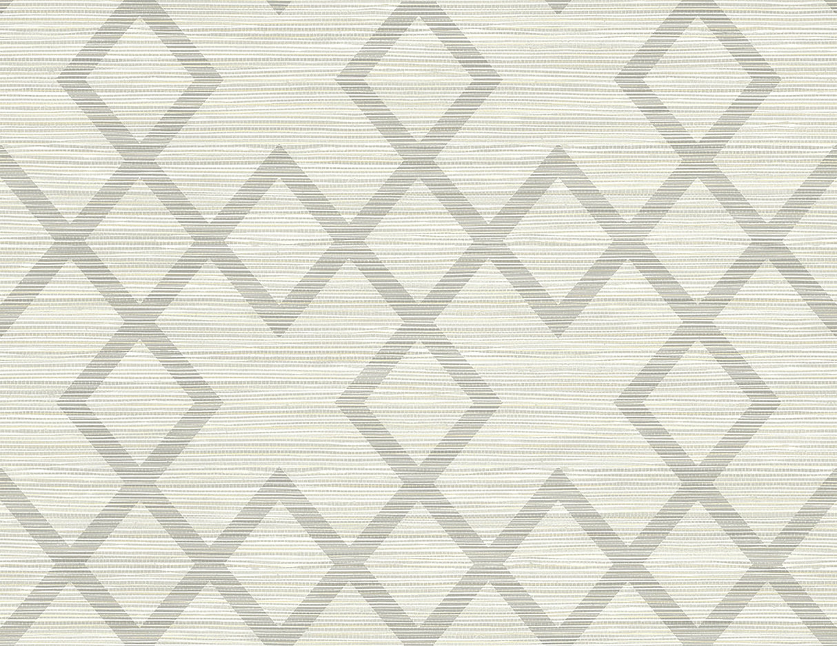 Kenneth James 2765-BW40408 Vana Light Grey Woven Diamond Wallpaper