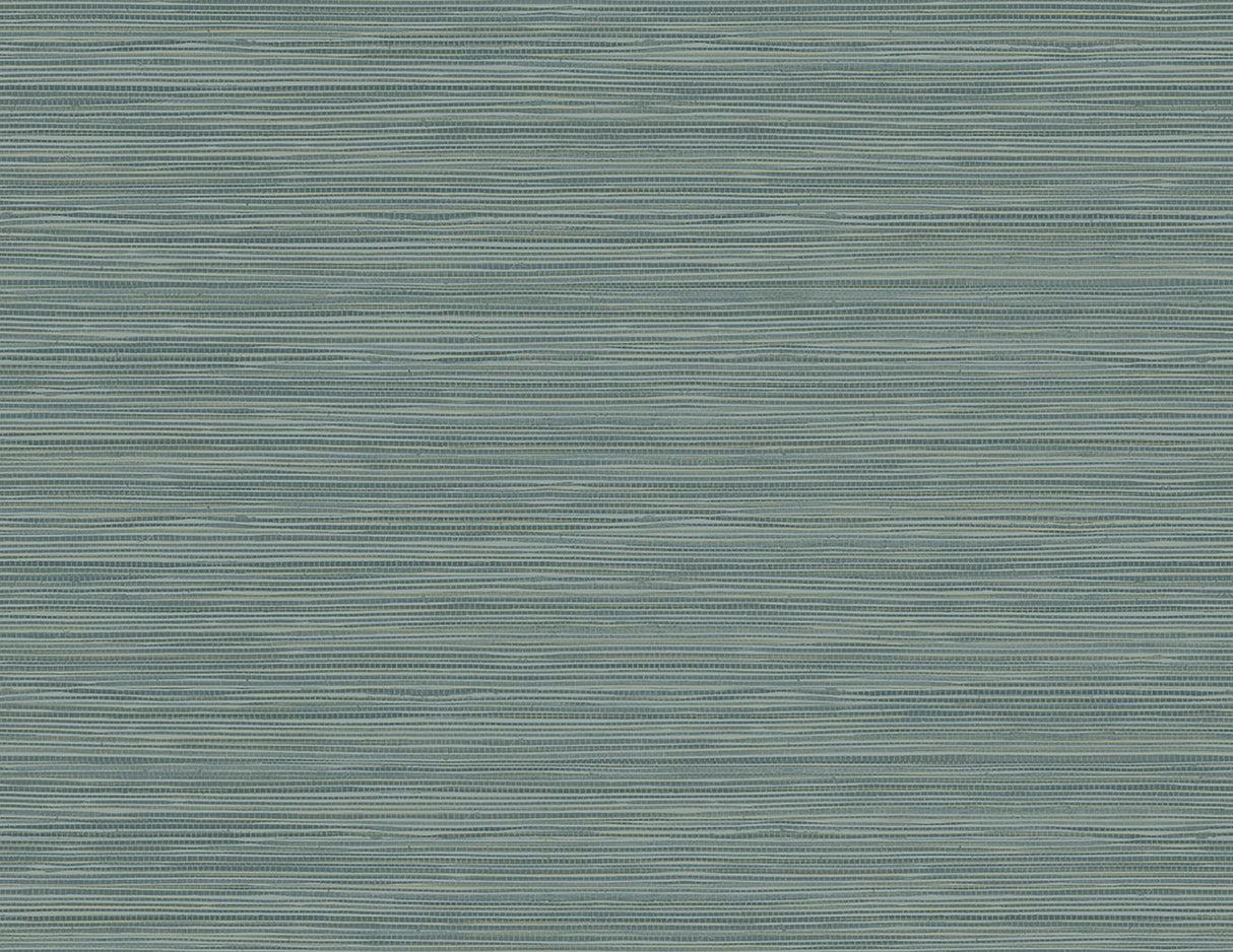 Kenneth James 2765-BW40902 Bondi Teal Grasscloth Texture Wallpaper
