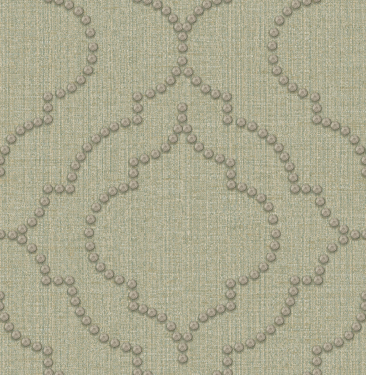 Brewster 2767-003362 Garett Light Green Quatrefoil Wallpaper