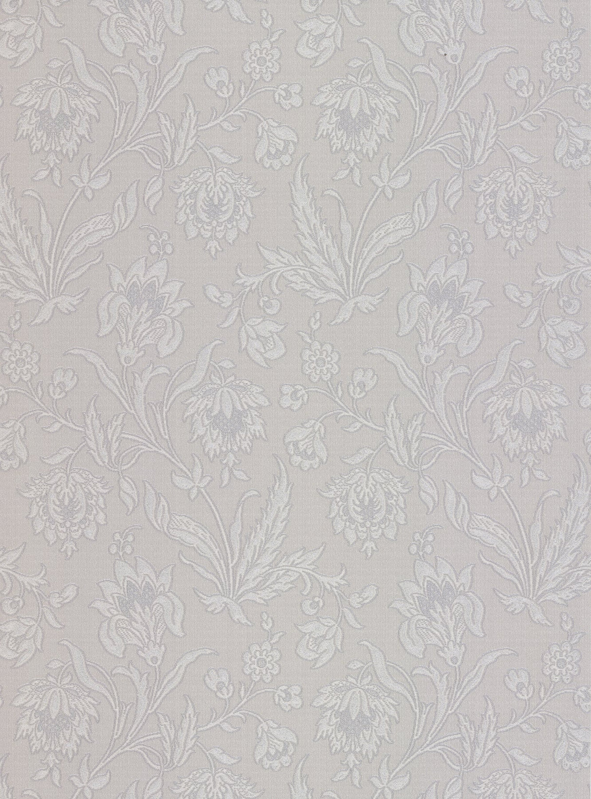 Brewster 2768-95569 Torcello Silver Floral Wallpaper