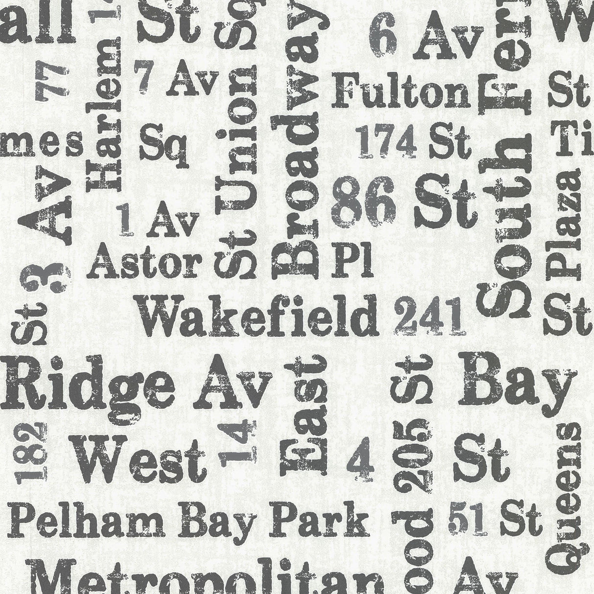 Advantage 2773-886702 Ellis Black Typography Wallpaper