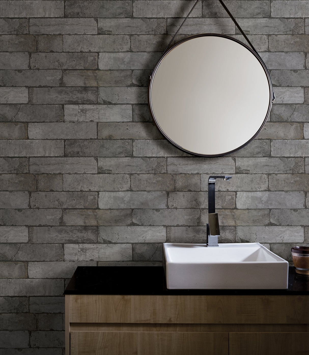 Advantage 2774-446333 Santa Ana Dark Grey Distressed Slate Wallpaper