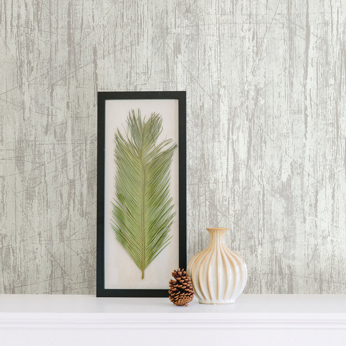 Advantage 2774-480955 Catskill Taupe Distressed Wood Wallpaper