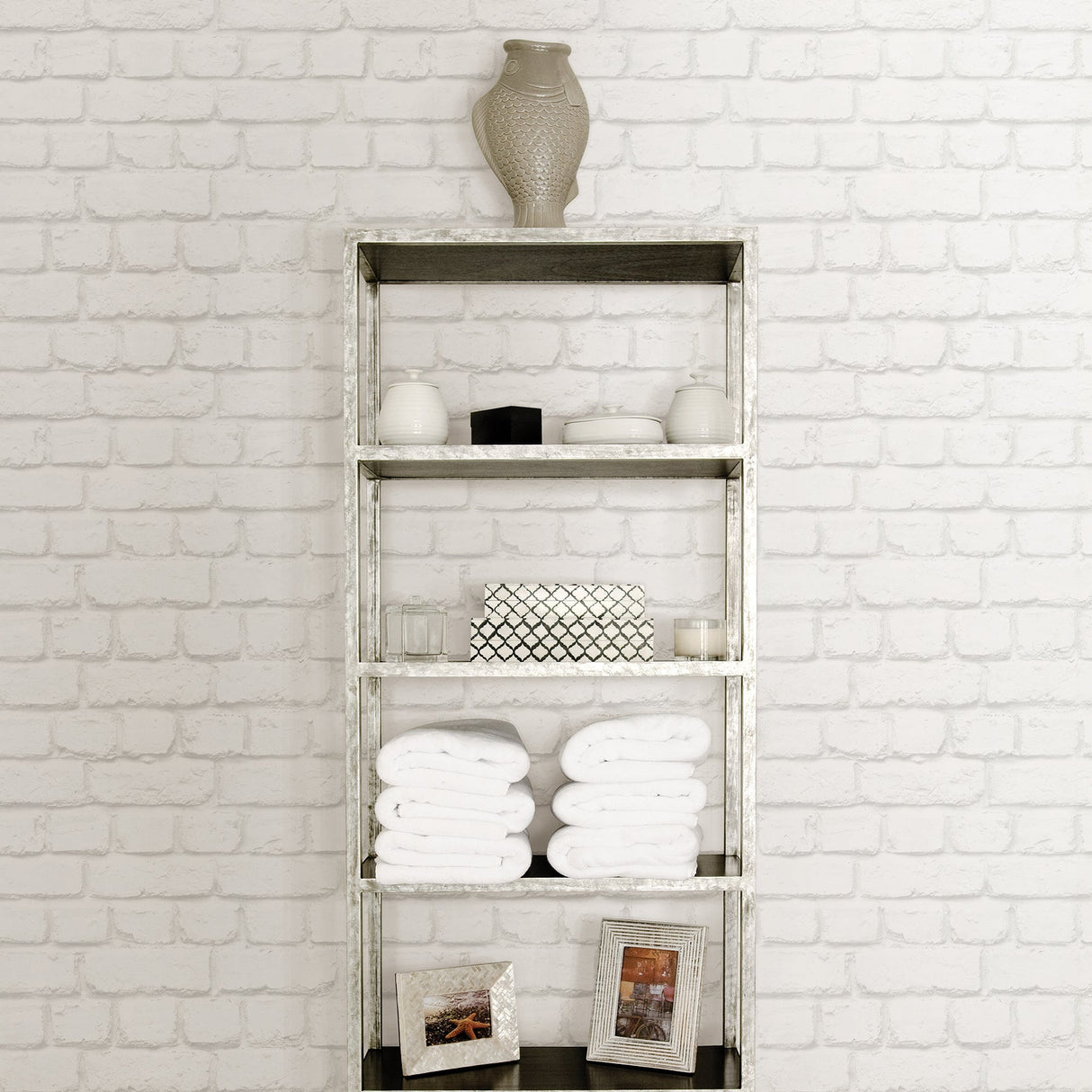 Advantage 2774-587203 Chugach White Whitewashed Brick Wallpaper