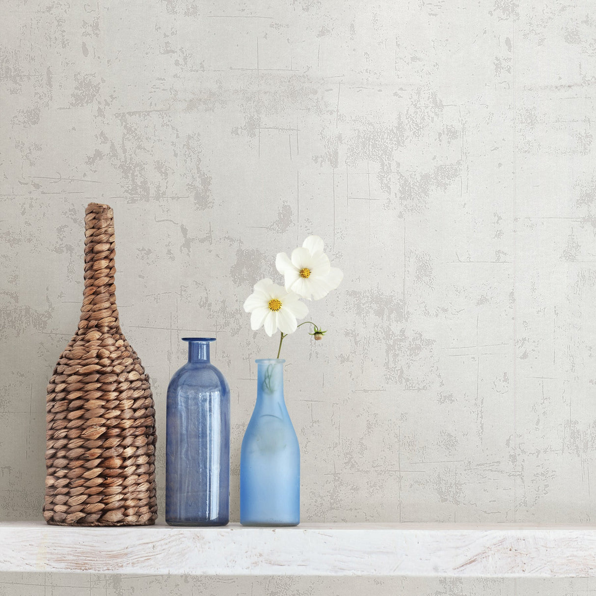 Advantage 2774-831726 Brooks Off-White Concrete Wallpaper