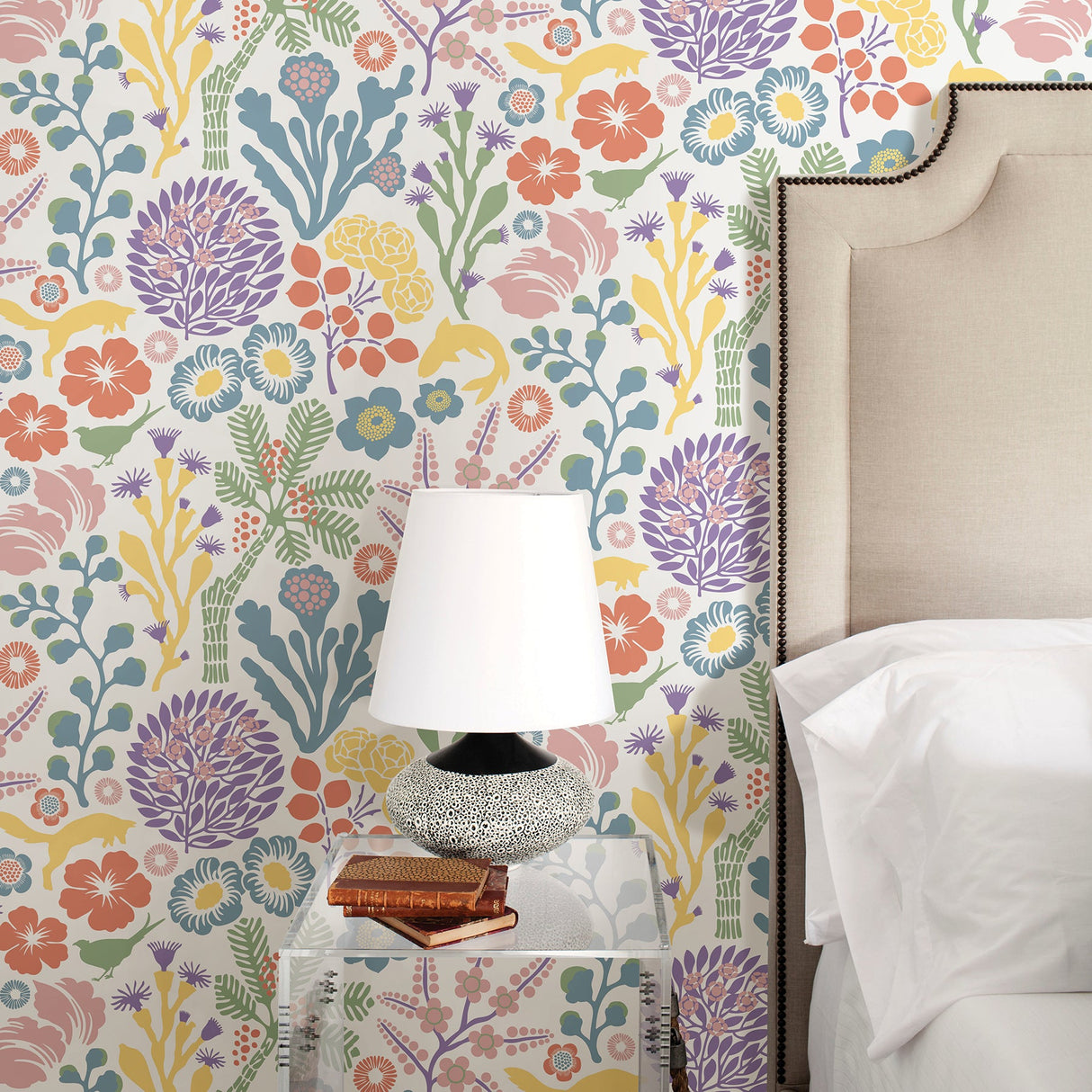 A-Street Prints 2782-1473 Flytta Multicolor Fauna Wallpaper