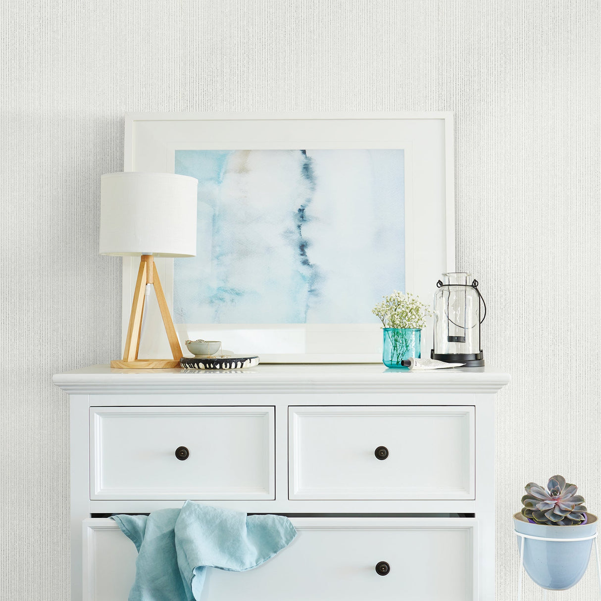 A-Street Prints 2782-21362 Comares Dove Stripe Texture Wallpaper