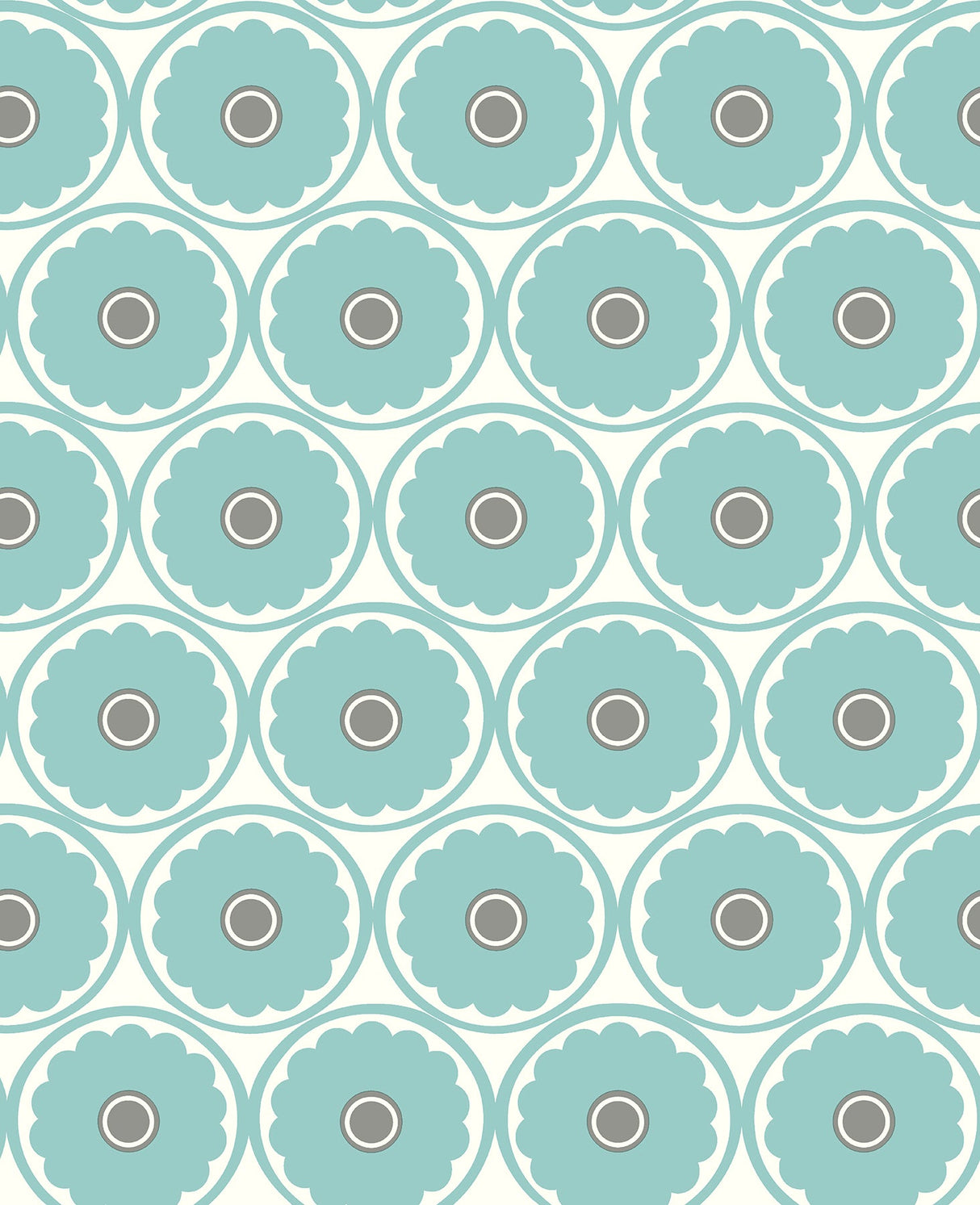 A-Street Prints 2782-24510 Buttercup Turquoise Flower Wallpaper