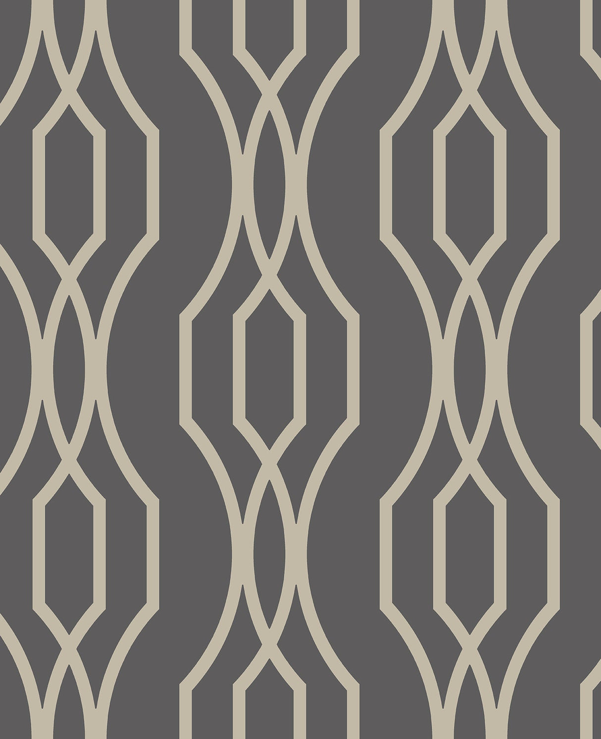 A-Street Prints 2782-24511 Coventry Charcoal Trellis Wallpaper