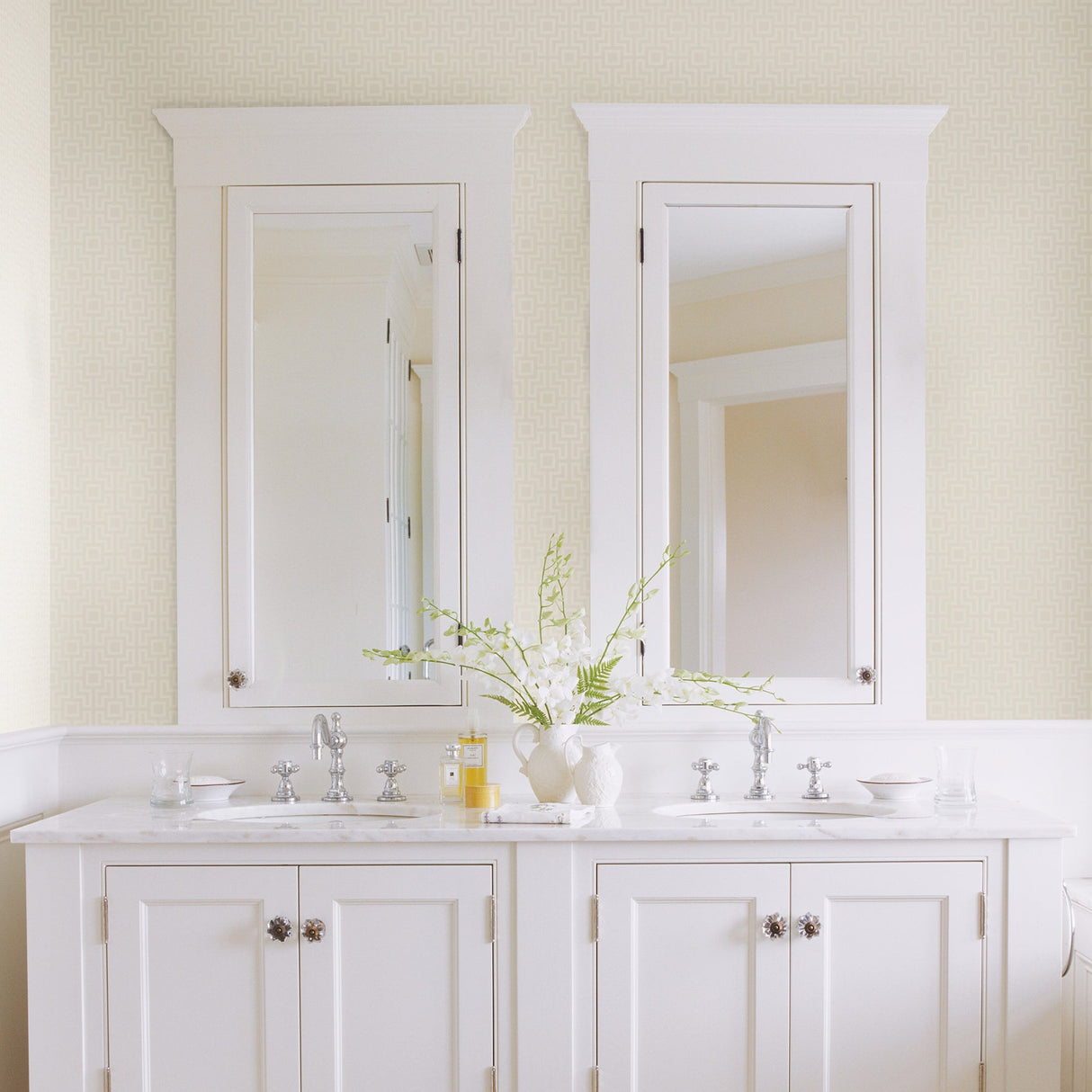 A-Street Prints 2782-24533 Boxwood Platinum Geometric Wallpaper