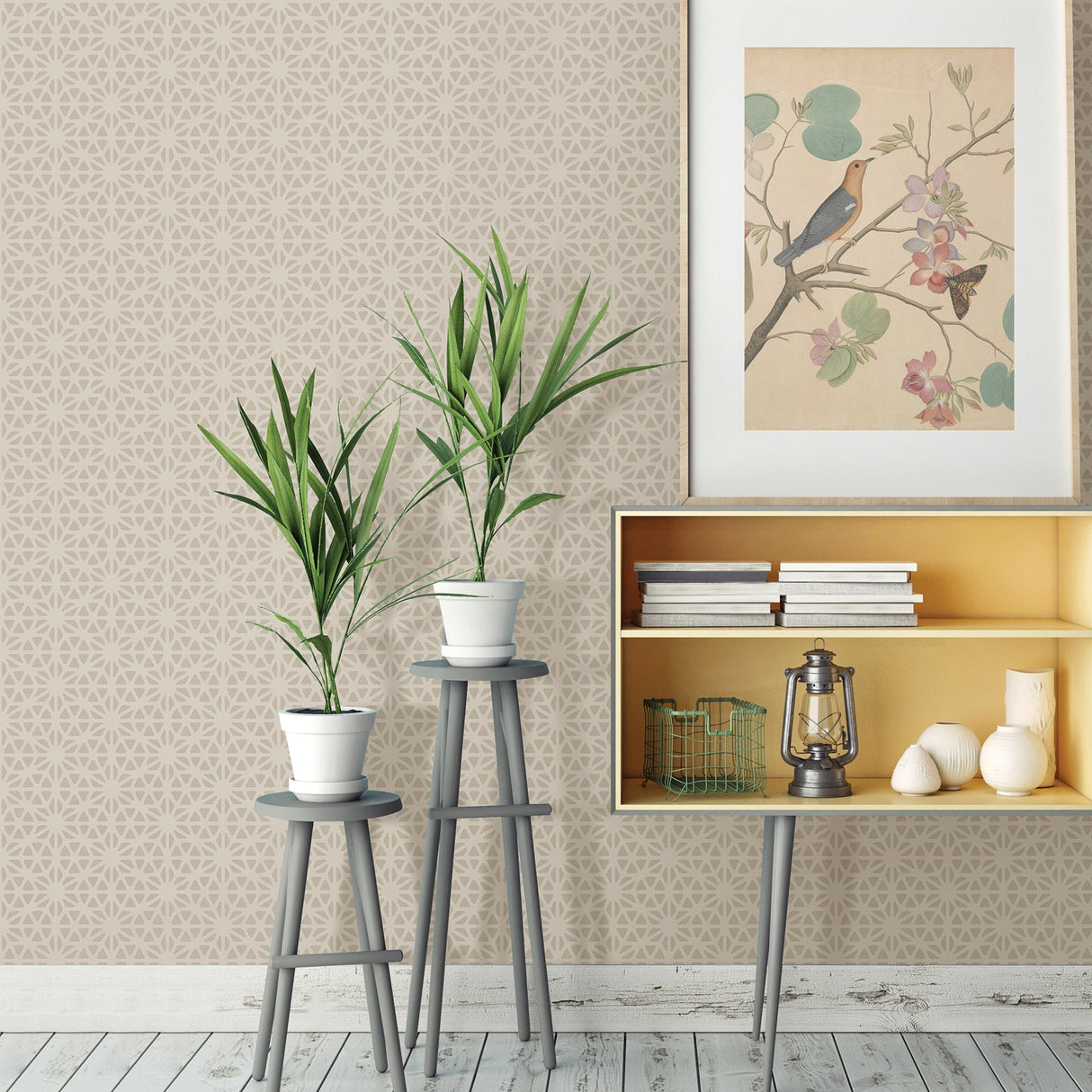 A-Street Prints 2782-24548 Prism Taupe Geometric Wallpaper