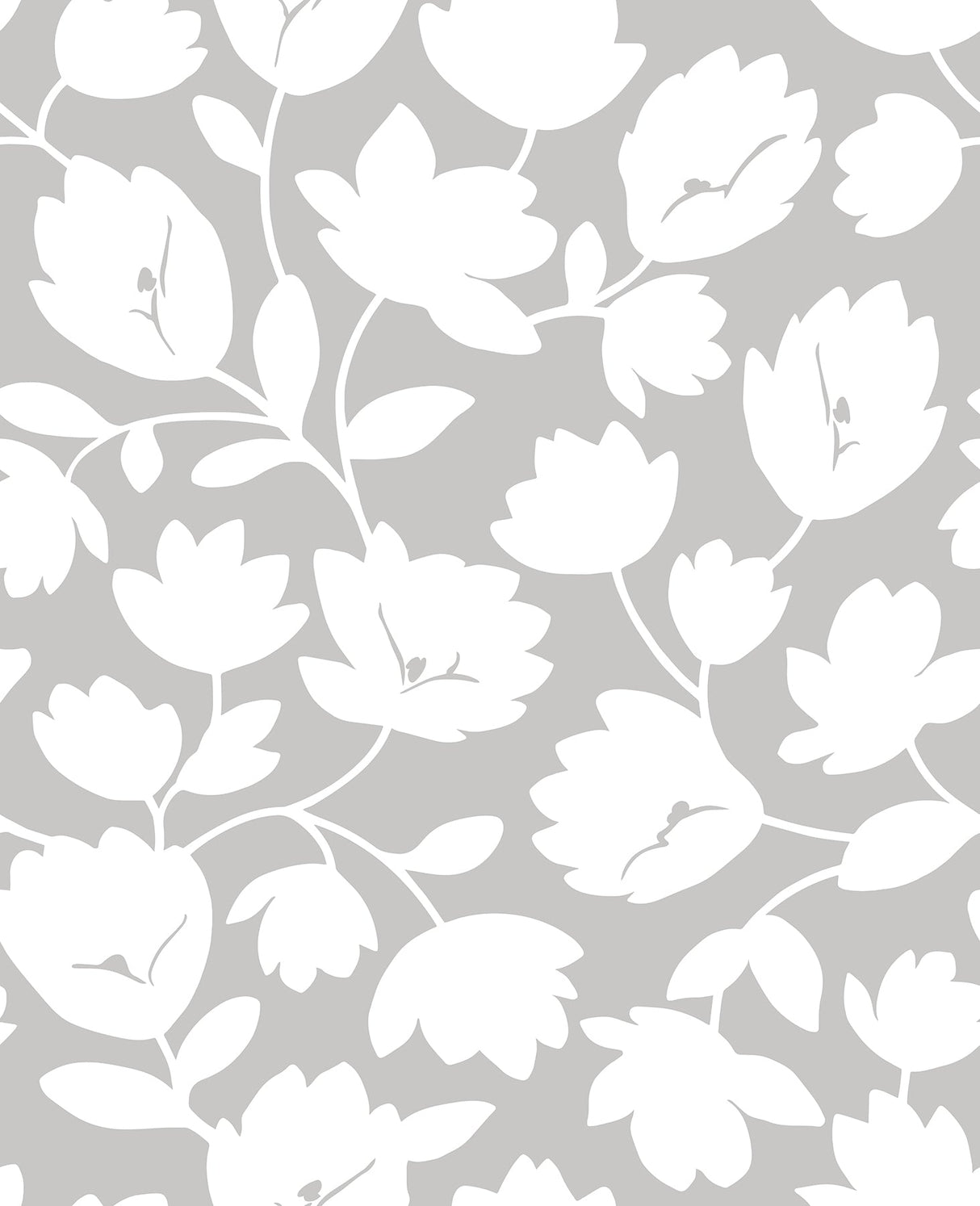 A-Street Prints 2782-24553 Astrid Grey Floral Wallpaper