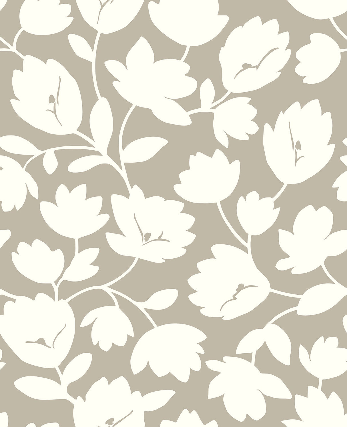 A-Street Prints 2782-24554 Astrid Taupe Floral Wallpaper